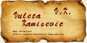 Vuleta Kamišević vizit kartica